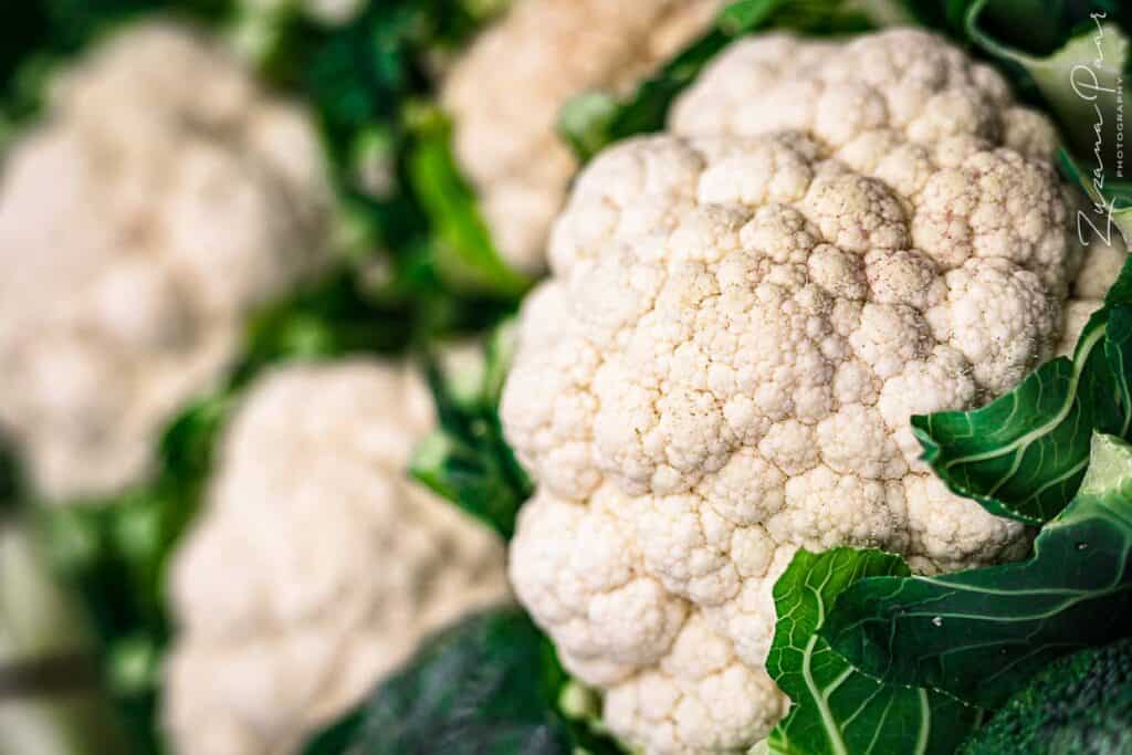 A close up of a bunch of cauliflower.