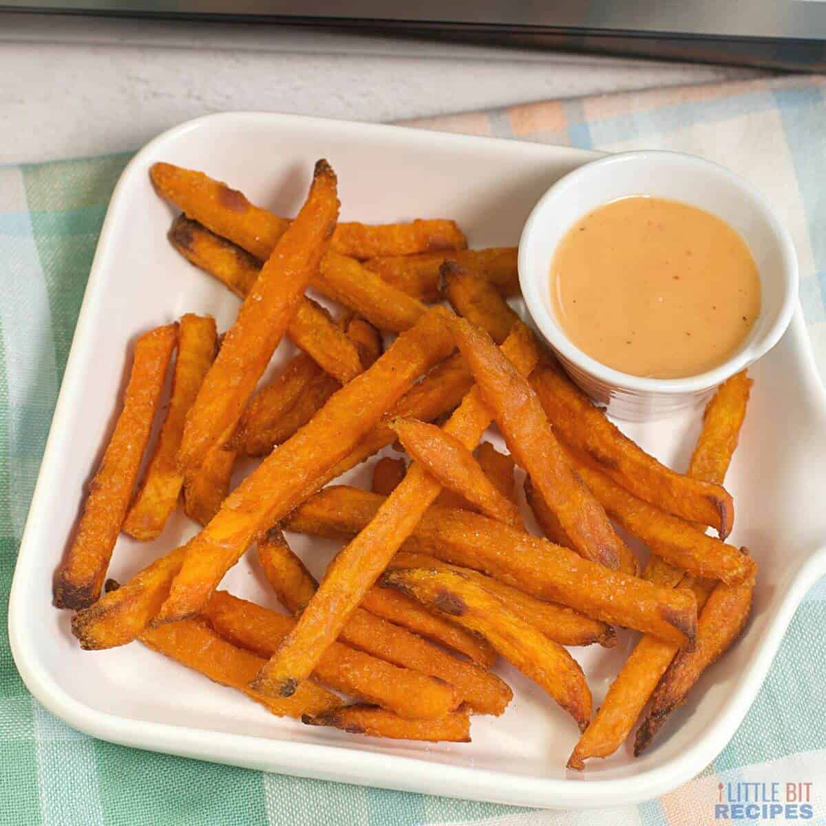 Air fryer frozen sweet potato fries.