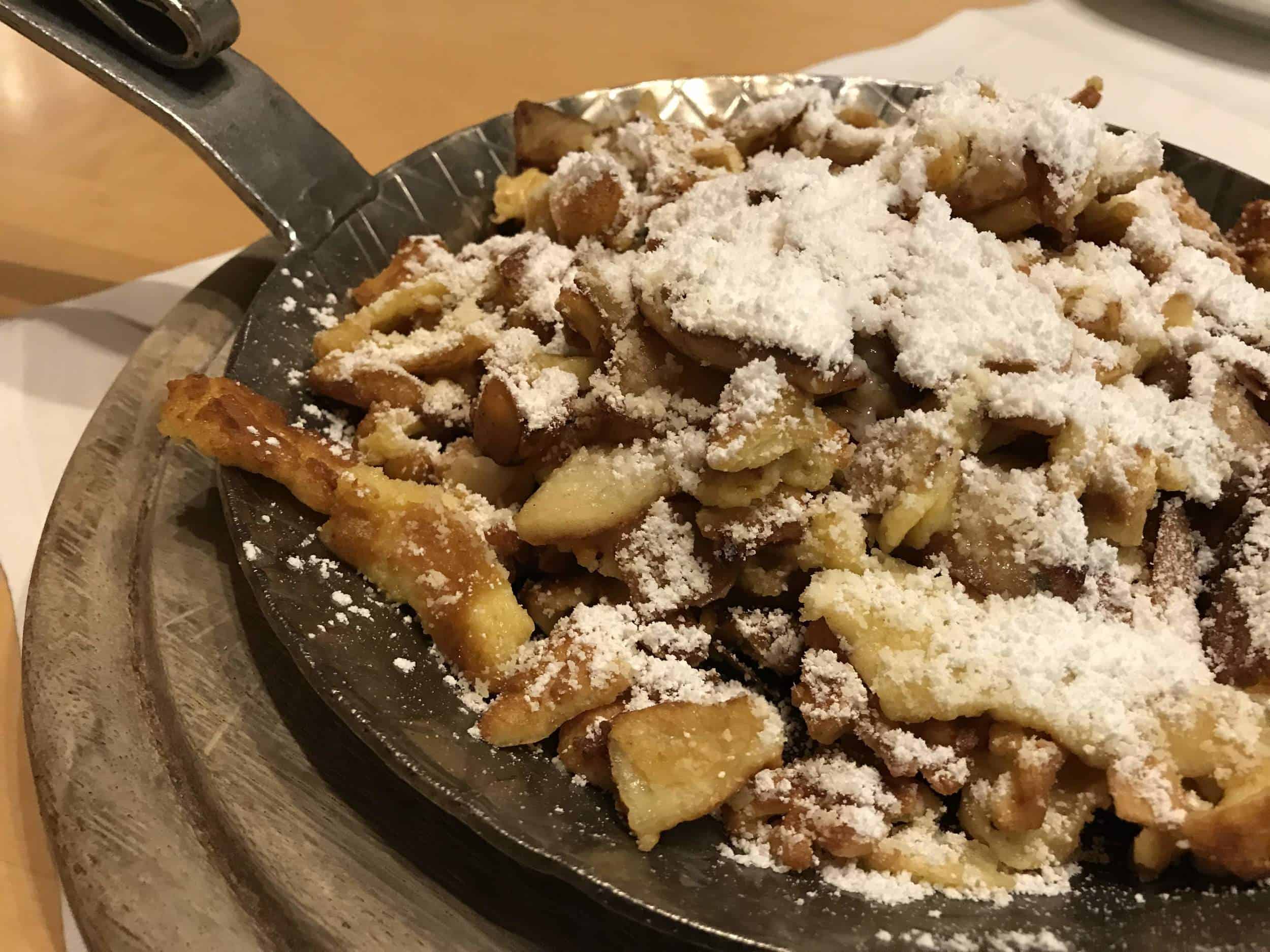 Kaiserschmarrn, or rum and raisin pancake, is an amazing German dessert.