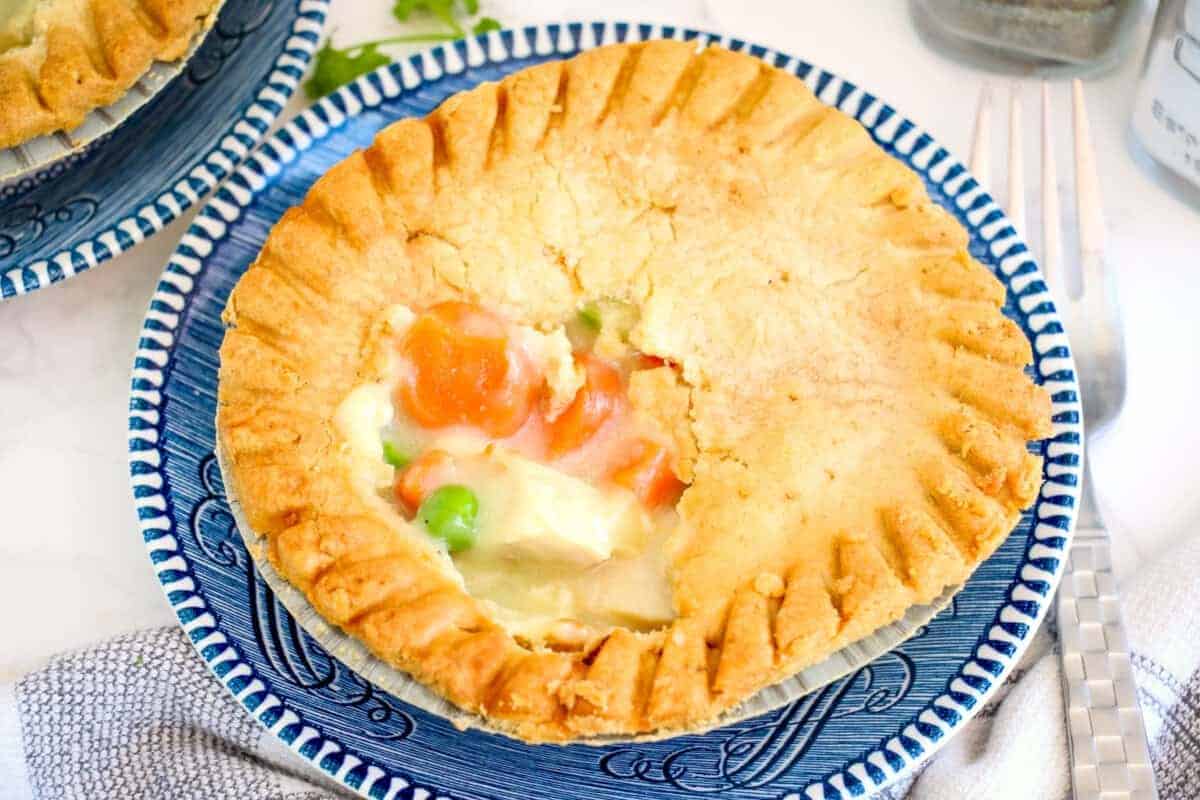 Air fryer frozen chicken pot pie.