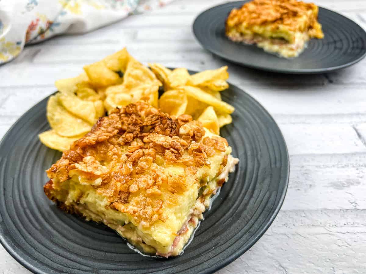 Pizza Casserole in two serving dishes.