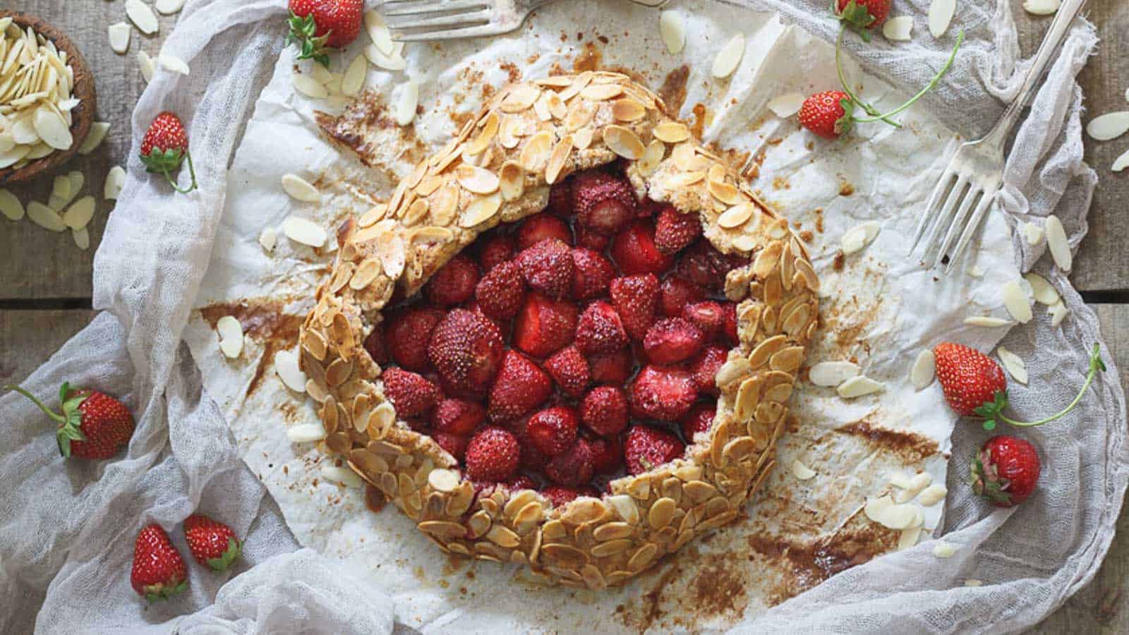 Strawberry almond galette.