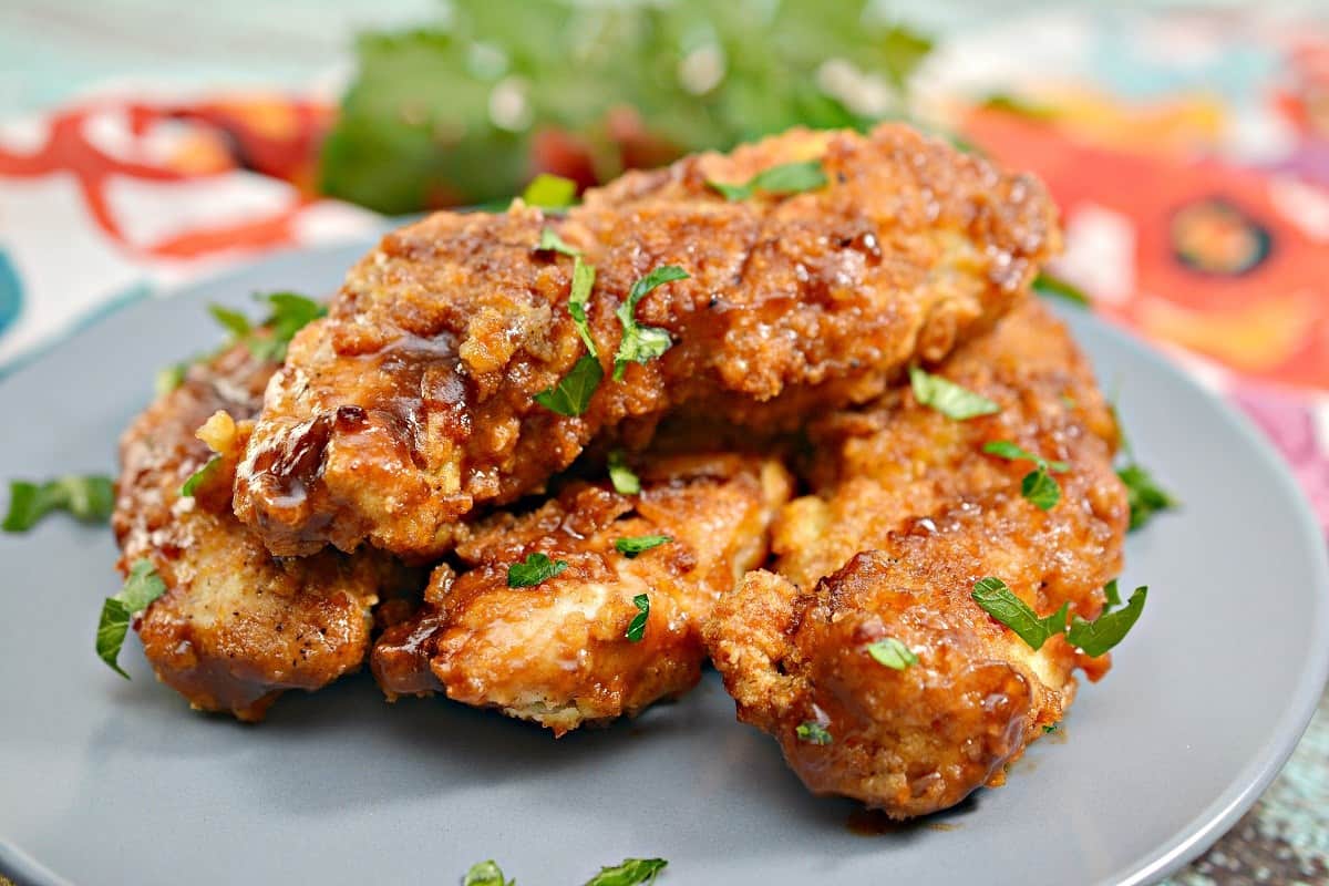 Chicken wings on a plate.